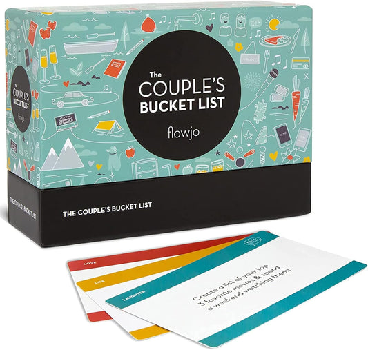 Flowjo Couple's Bucket List - The Couple Games - Couple Cards Date Night Gifts - 100 Romantic & Adventurous Couples Date Ideas - Reconnect, Bond, and Ignite The Spark of Deeper Love!